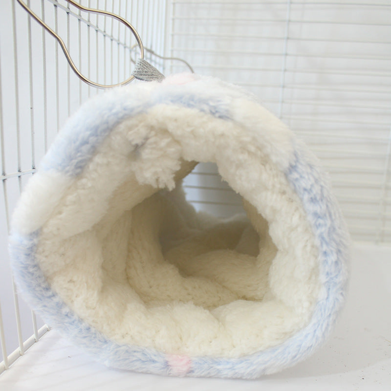 Flannel pet tunnel sleeping bag for small pets, detail photo 4