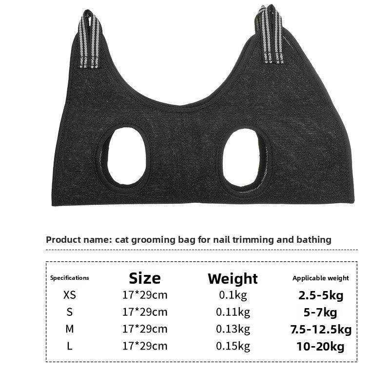 Cat Grooming Restraint Bag for Bathing, Nail Trimming and Ear Care