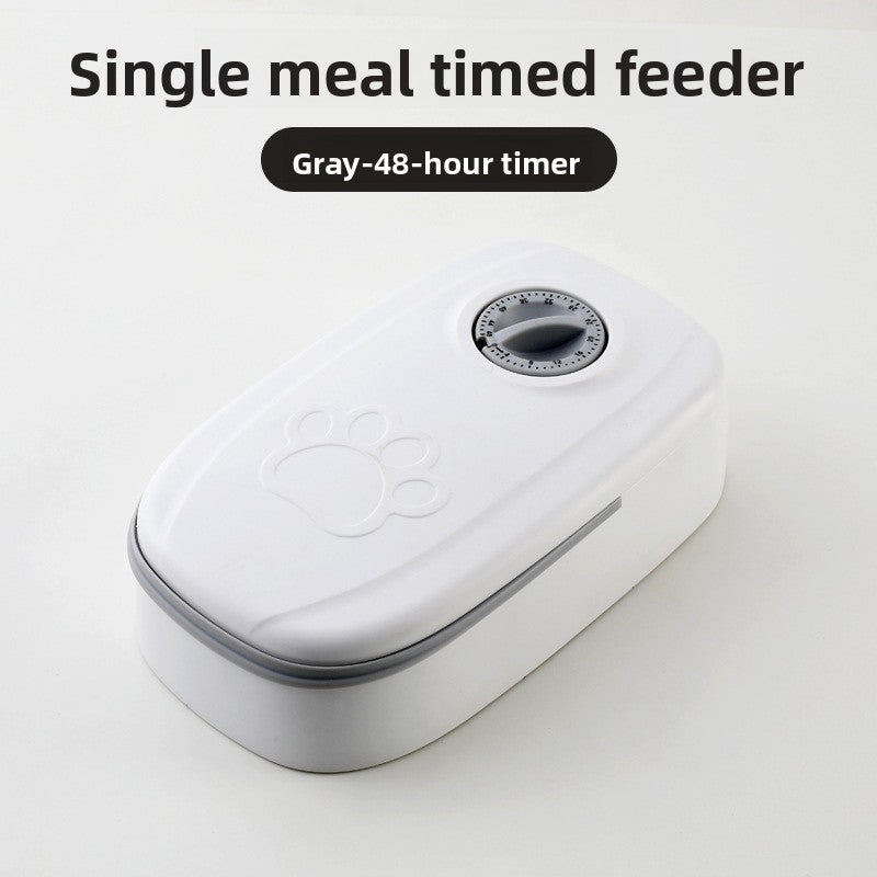 Timed Automatic Pet Feeder with Dry and Wet Food Compartments for Dogs and Cats