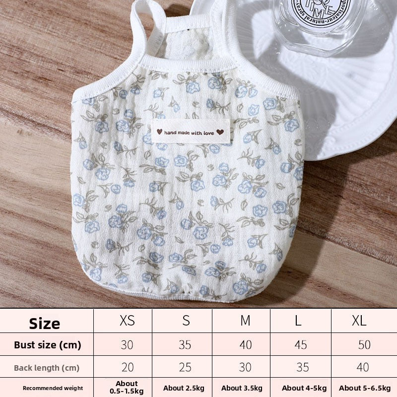 Cotton summer dog vest and strap top, available in 12 styles, image 35