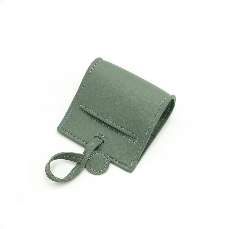 Round faux leather poo bag dispenser with clip, product image 9