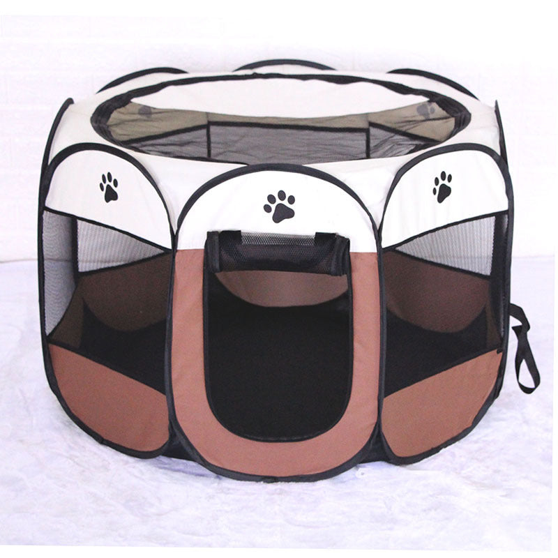 Foldable Oxford cloth pet playpen tent with mesh panels, product image 9