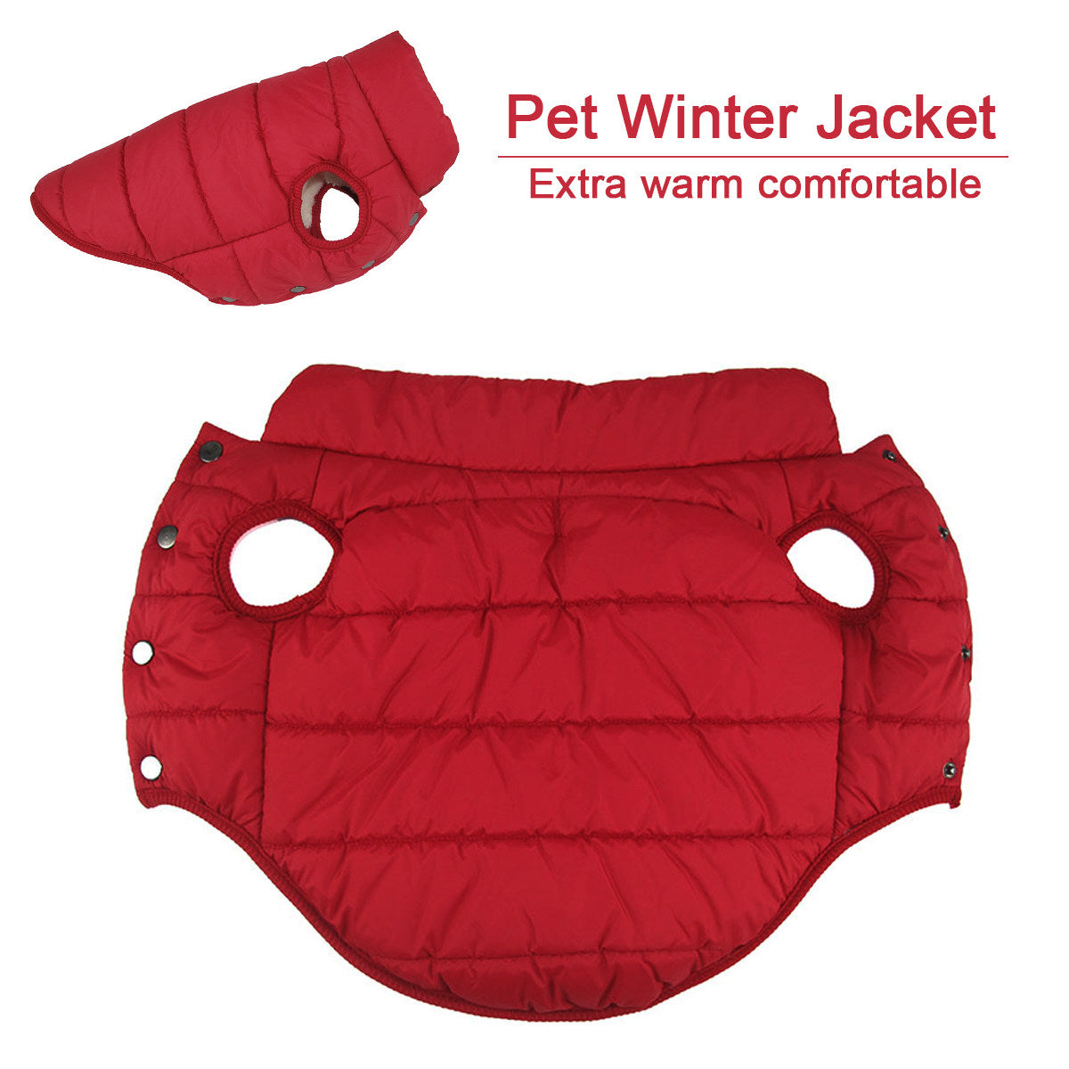Padded cotton winter dog coat, available in 7 colours, image 4