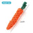 Knotted cotton rope carrot dog toy with colourful knots