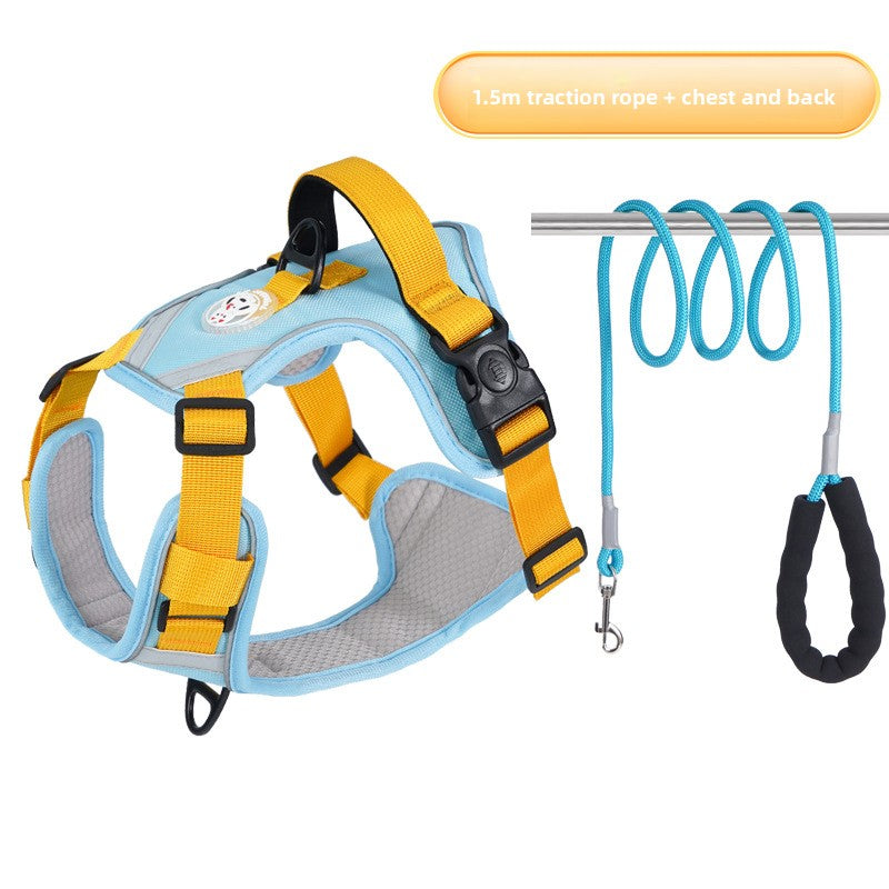 Reflective vest harness for large dogs, ideal for everyday use
