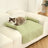 Corduroy pet sofa cushion for dogs and cats, close-up detail view