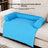 Ice silk pet cooling mat on a sofa, photo from another angle