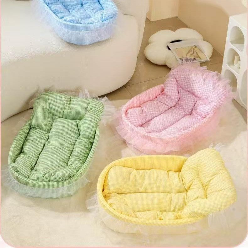 Enclosed Plush Cat Bed for Deep Sleep, Cosy Cat Kennel