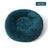 Plush round padded dog and cat bed in Cyan Blue