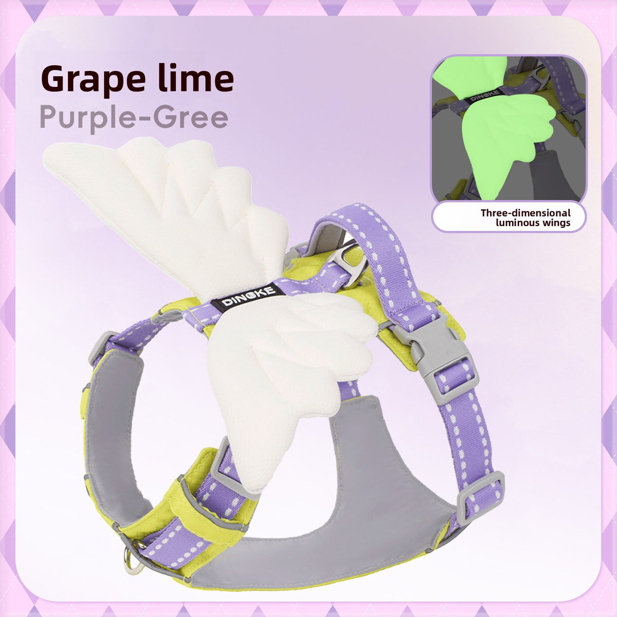 Angel wings dog harness, 5 sizes available from Pet Royale UK