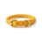 Plaited dog collar sets in amber orange, woad blue and grey