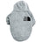 Dog face print sweatshirt for dogs in Grey with Black Label, top view