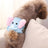 Washable cotton male dog belly band in Elephant, front view