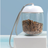 Portable pet drinking cup with food compartment in Blue Style B, material detail