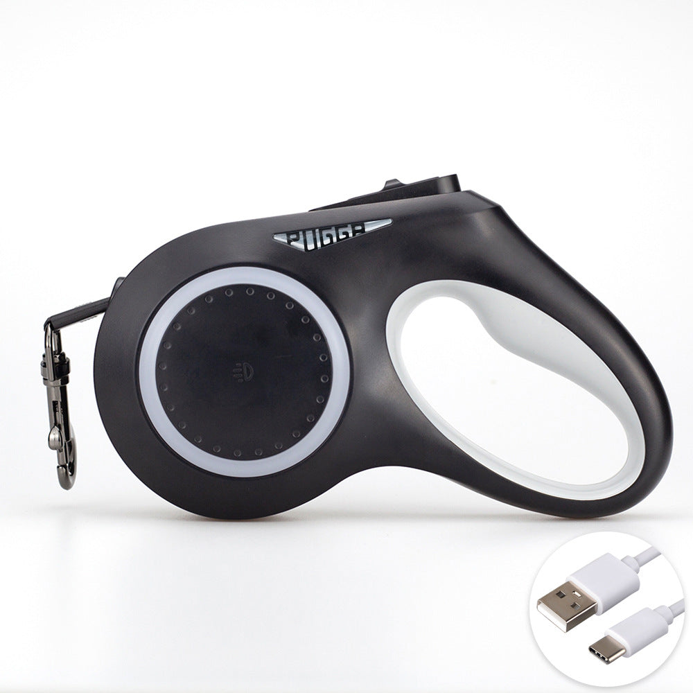 Rechargeable retractable dog lead with LED light, product image 6