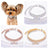 Rhinestone pet collar with bone charm, 3 sizes available