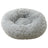 Light grey round deep sleep pet bed with soft plush, photo 14