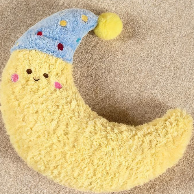 Soft velvet moon shaped sleeping pillow for pets, product image 5