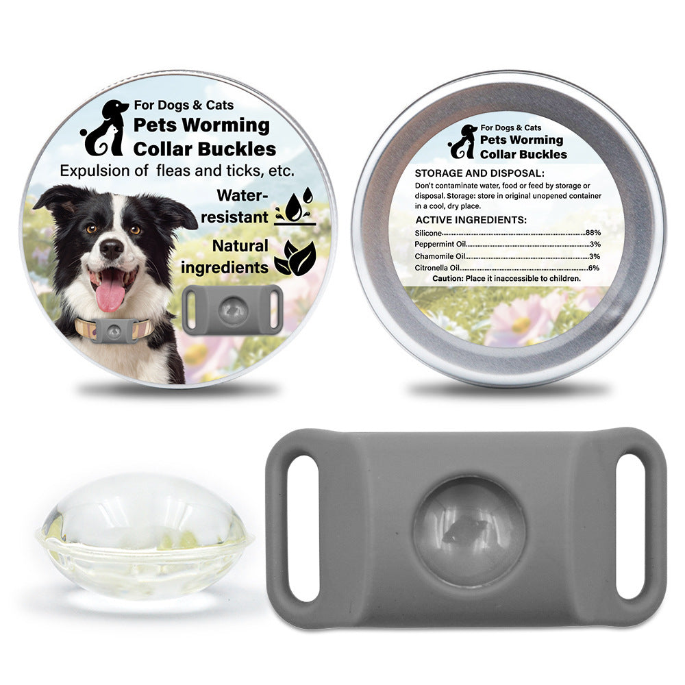 Pet Cat Dog Button Silicone Collar