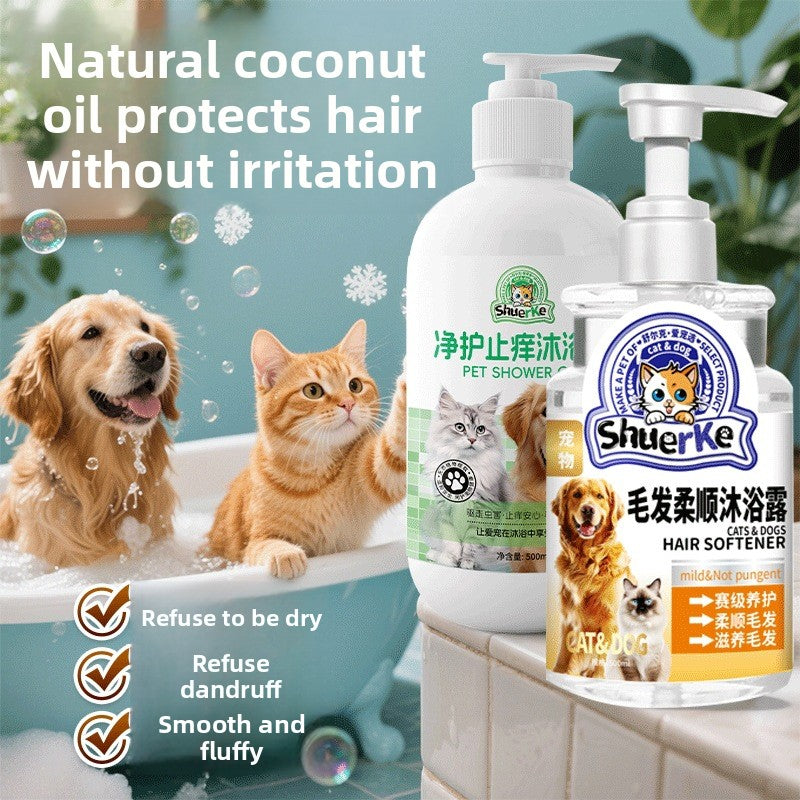 Pet Shampoo and Conditioner Gel for Itch Relief and Smooth Coats