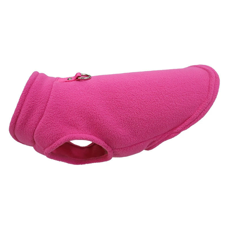Warm fleece dog vest, ideal for everyday use
