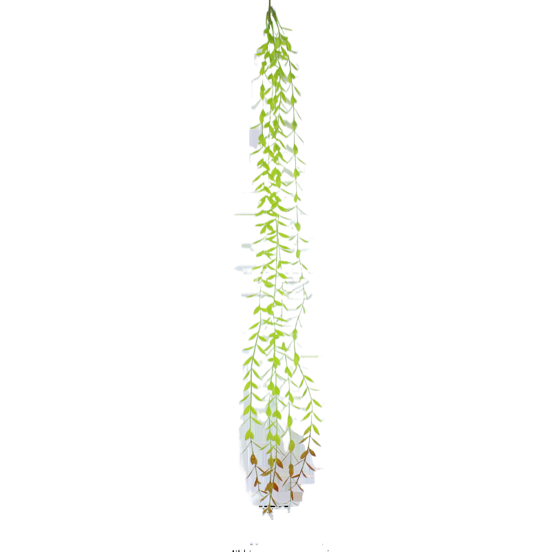 Artificial willow branch with realistic leaves in Green with Red Tips, 5 Branch Stem