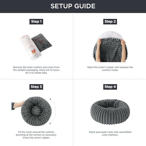 Wavy round pet nest bed for cats and small dogs, sizes from 40cm Diameter