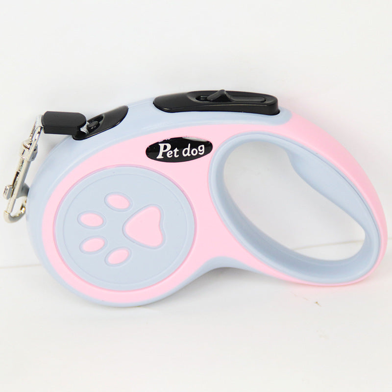 Retractable dog lead with ergonomic handle in 5 colour options