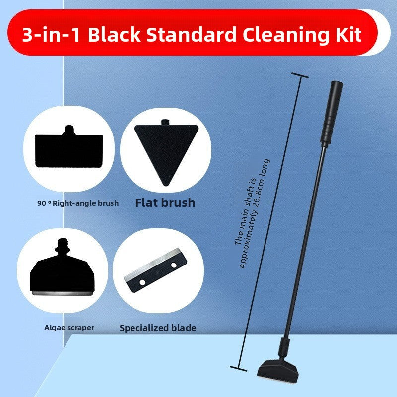 Fish Tank Cleaning Kit with Brush, Algae Scraper and Net