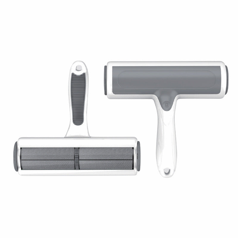 Reusable pet hair remover brush in lake blue