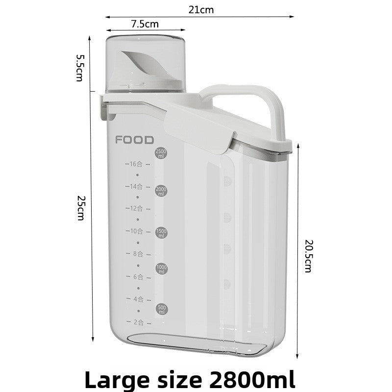 Airtight pet food storage container in light green, view 12