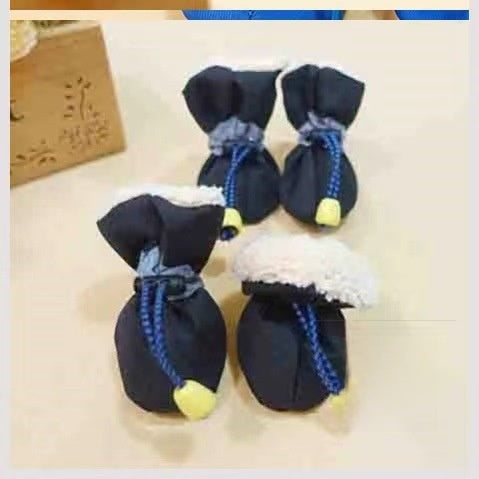 Non slip small dog shoes with soft sole in black, view 44