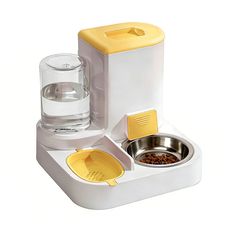 Automatic Pet Feeder and Water Dispenser for Pets with Optional Steel or Ceramic Bowl