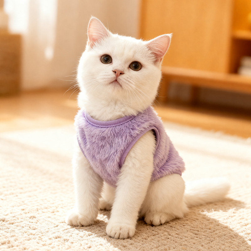 Double sided fleece cat vest, available in 16 styles, image 4