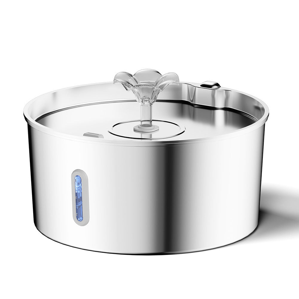 7L Stainless Steel Pet Water Dispenser with Pump and Filter Element for Cats and Dogs