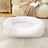 Raised edge cotton dog bed with curved sides and soft cushion, photo 79