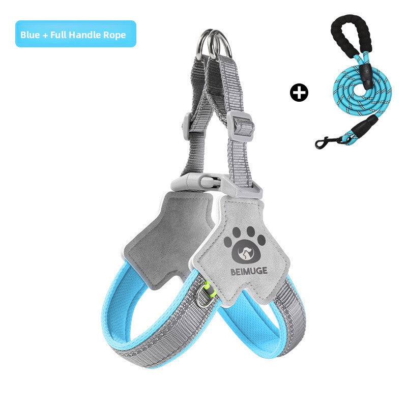 Escape-resistant reflective dog harness, 4 sizes available from Pet Royale UK