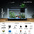 Small desktop plastic fish tank with clear cover and air pump, view 16