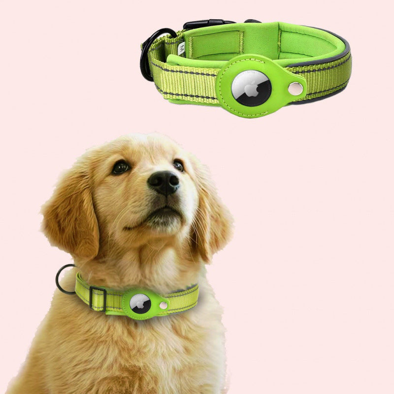 Nylon dog collar with built-in AirTag holder, tag not included, product image 17