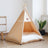 Canvas pet teepee tent with cushion for cats and dogs, view 12
