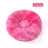 Plush round padded dog and cat bed in Tie-Dye Pink