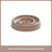 Round Ceramic Slow Feeder Bowl 15.5cm with Raised Pattern and Optional Wooden Base