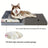 Washable bolster sofa dog bed, close-up detail view