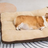 Plush Pet Sofa Lounger Bed with Thermal Fibre Filling