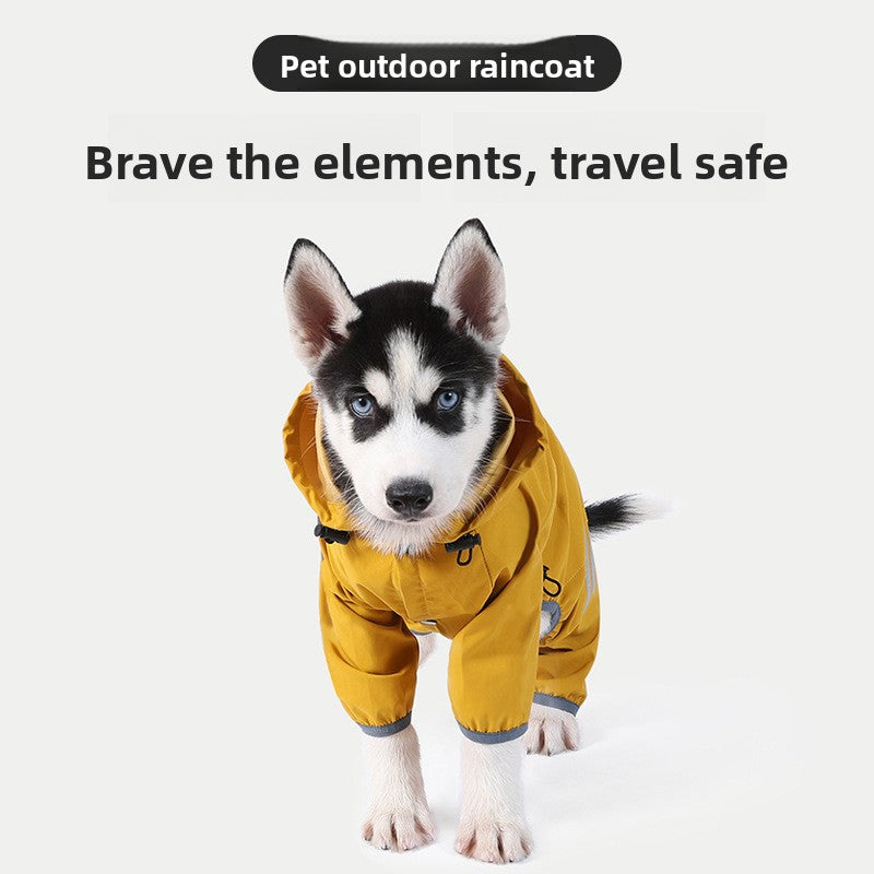 Hooded four leg dog raincoat, available in 19 styles, sizes Small to 2XL, image 2