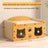 Two tier cardboard cat house with scratching board and play balls, view 8 of 14