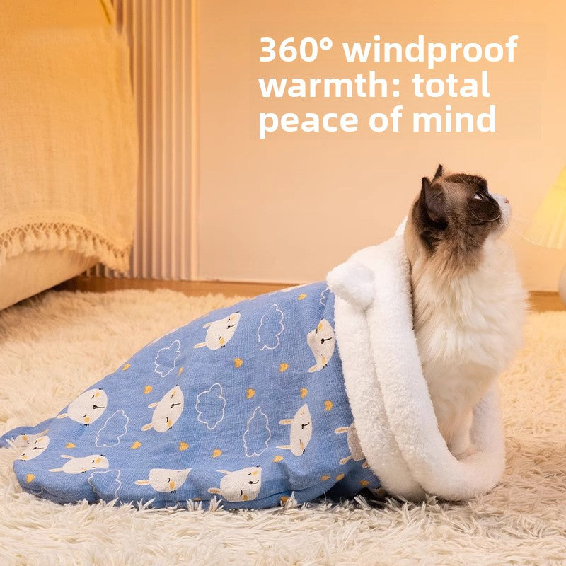 Avocado design semi closed pet sleeping bag, view 2