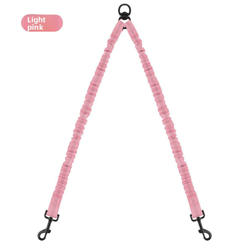 Double ended retractable lead for walking two dogs from one handle