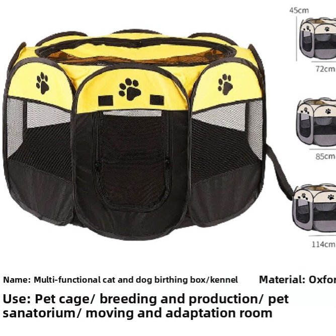 Tool-free pet enclosure for cats and dogs, product overview photo