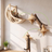 Wooden wall-mounted cat climbing frame with steps, photo from another angle
